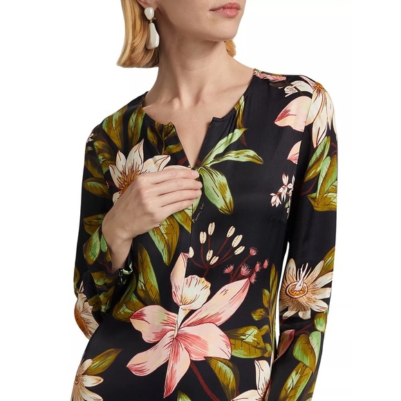 Farm Rio - Surreal Flowers Long-Sleeve Midi-Dress - Picture 3 of 16